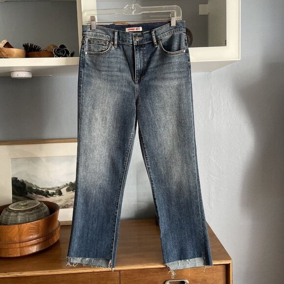 Johnny Was The Cropped Skinny Ankle Denim Jeans Raw Step Hem - Picture 5 of 11